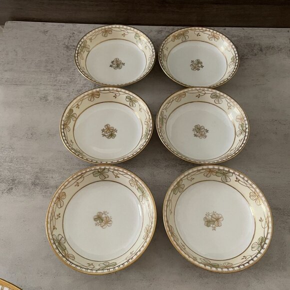 Antique Morimura Nippon 7 PC Hand Painted Berry Bowl Serving Set Circa 1910-11 - Picture 4 of 10